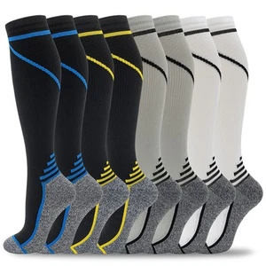 8 Pairs Compression Socks for Men & Women 20-30 mmHg Knee High Nurse Pregnant... - Picture 1 of 5