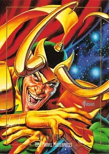 LOKI / 1992 Marvel Masterpieces BASE Trading Card #50 - Art by JOE JUSKO - Picture 1 of 2