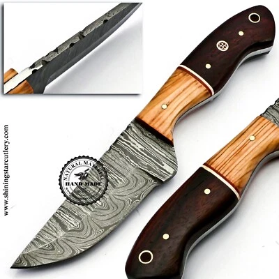 Custom  Hand Forged   Damascus Steel   Skinner Hunting Knife W/O Sheath DHK543 - Image 1 of 4