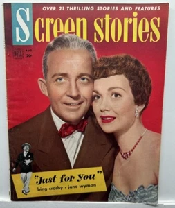Screen Stories Magazine August 1952 Bing Crosby and Jane Wyman - Imagen 1 de 1