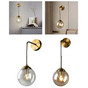 Glass Ball Wall Lamp Gold Wall Lights Fixtures Drop Lamp Shade for Corridor - Picture 1 of 7