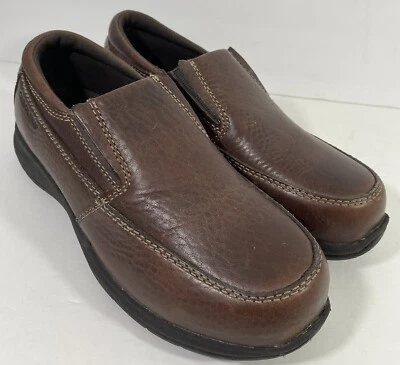 Zapatos Carolina Para Mujer Zapatos Sin Cordones Puntera de Acero CA1572 Cuero Marrón Talla 8 M Foto 1 de 4