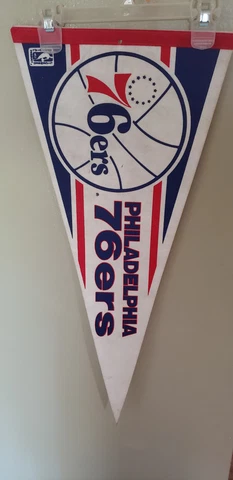 PHILADELPHIA 76ERS  NBA BASKETBALL VINTAGE RETRO PENNANT 5/27/22 Cover