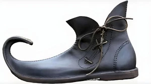 Poulaines Zapatos Zapatos de Cuero con Punta Curvada Zapatos Renacentistas, LARP - Imagen 1 de 11