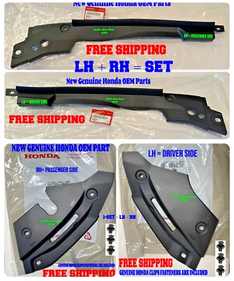 Genuine 2018-2022 Honda Accord Front UPPER GRILLE FENDER TRIM SHEILD COVER sets - Image 1 of 4