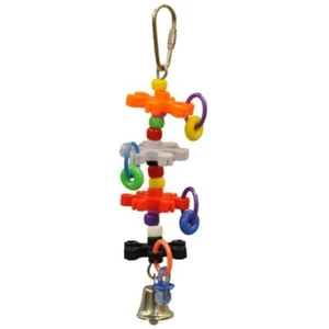 AE Cage Company Happy Beaks winzige Ringe & Sterne Vogel Spielzeug spielen Unterhaltungsglocke - Bild 1 von 1