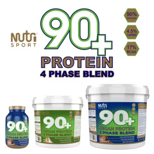 Nutrisport 90+ 3 Phase Vegan Protein Powder Shake 908g|2.5kg|5kg All Flavours