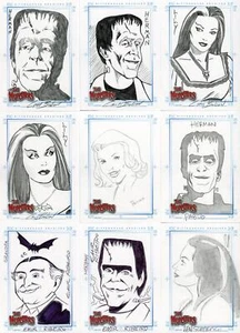 Munsters (2005) Autogramm Skizzenkarten Lot 9 Karten - Bild 1 von 2
