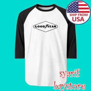 Goodyear Pneumatici Uomo Raglan Bianco Nero Taglia dalla S alla 2XL - Foto 1 di 1