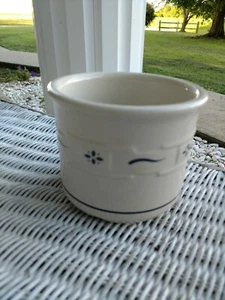 Longberger Crock Bowl SmallSize BlueFlower 3+Inch Height 4 Inch Diameter AUG2020 - Picture 1 of 11