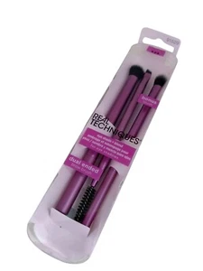 Real Techiques EYE SHADE + BLEND Makeup Tool Brush Set-Eye Shadow and Brow Brush - Picture 1 of 24