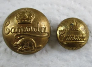 2x Canadian Military:"VETERAN'S BRASS BUTTON"S (20mm-13mm, WW1-WW2 Period) - Picture 1 of 4