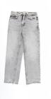Top Shop Mens Grey Cotton Cropped Jeans Size 24 L26 in Regular Zip