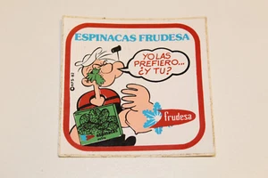PEGATINA ADHESIVO "POPEYE" ESPINACAS FRUDESA DE LOS AÑOS 80 - Picture 1 of 2