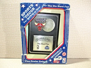 Chicago Bulls Sports Decor Wall Desk Basketball Decoration Die Hard Fan Decor - Picture 1 of 8