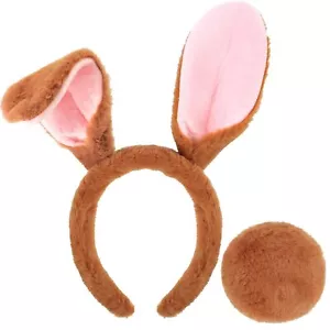 Brown Bunny Headband Easter Bunny Ears Headbands for Women Easter Bunny Costu... - Picture 1 of 8