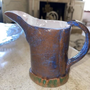 art pottery Witch pitcher SHELLY Rustic Earthy Old Tankard FOLK OLD - Picture 1 of 11
