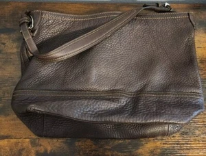 Coach Brown Pebble Leather Medium Shoulder Bag Purse Handbag E06S-5715 - Picture 1 of 12