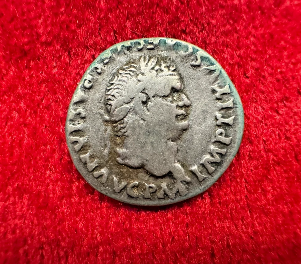 Titus Silver Denarius 79-81 AD – Commemorates Destruction of Jerusalem 70 CE - Image 1 of 2