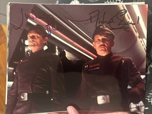 signiertes Foto 8x10 Julian Glover Michael Sheard Star Wars Imperium schlägt zurück - Bild 1 von 1