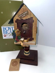 Boyds Bears Gallo ~ Rusty Cock-a-Doodle Coop Birdhouse #654435 2004 - Imagen 1 de 6