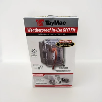 🔴Hubbell MKG420CTS 1-Gang Weatherproof In-Use Box Cover 15 Amp GFCI Kit‼️