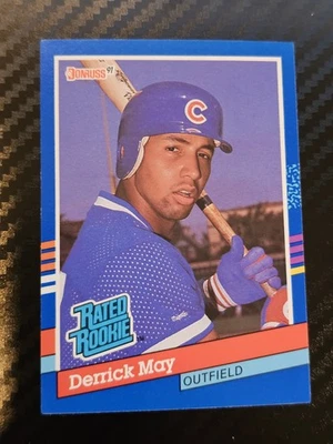 1991 Donruss - Rated Rookie Derrick May #36 Chicago Cubs  - Image 1 of 2