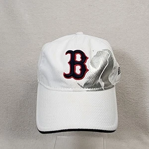 New Era Boston Red Sox Logo White Adjustable Baseball Cap Dad Hat Women 9Twenty - Picture 1 of 11