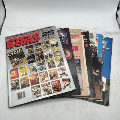Cycle World Motorcycle Magazine 1987 Lot of 7 Issues Honda Harley Ducati BMW - Image 1 of 4