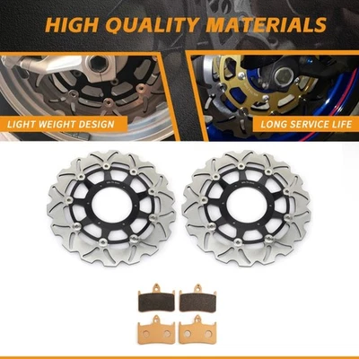 2 pastillas de disco rotores de freno delanteros para Honda CB 900 F CB900F HORNET 2002-2007 2006 Foto 1 de 4