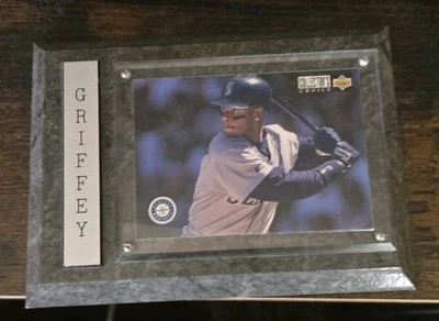 Collectors CHOICE Ken Griffey Jr. In Protective Case Mounted On Wood Plaque - Image 1 of 4