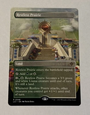 MTG Restless Prairie (Borderless) The Lost Caverns of Ixalan NM - Image 1 of 2