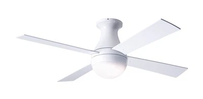 Modern Fan Company Ball Flush 42 in. LED Gloss White Ceiling Fan with Remote - Image 1 of 4