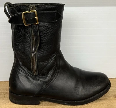 Botas de mujer Burberry Kerry de cuero negro con hebilla de piel de oveja talla 36 UE talla 6 EE. UU. Foto 1 de 4