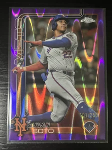 Juan Soto 2025 Topps Chrome #200 Purple Raywave Refractor /250 Mets - Bild 1 von 2