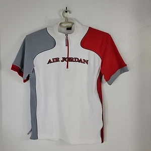 VTG Y2K Air Jordan 20th Anniversary Pre Game Zip French Terry Warm Up Shirt Sz M - Picture 1 of 9