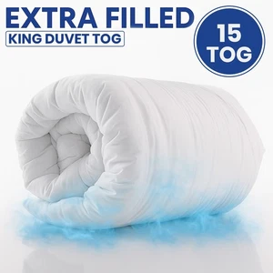 KING Duvet Quilt 15 TOG Extra warm Hotel Quality Duvets - BRAND NEW - £20.99 - Picture 1 of 9