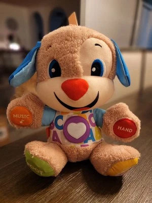 Плюшевый интерактивный щенок собака Fisher Price Laugh And Learn Love To Play ABC - Изображение 1 из 4