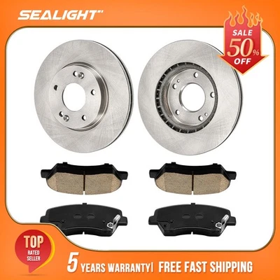 Fits Hyundai Elantra 2011-2012 2013-2016 Front Brake Rotors & Ceramic Pads Kit - Изображение 1 из 4