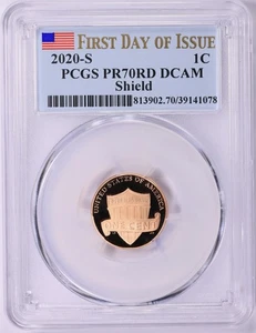 2020 S Lincoln Shield Cent Penny Proof PCGS PR 70 RD DCAM First Day Of Issue - Picture 1 of 2