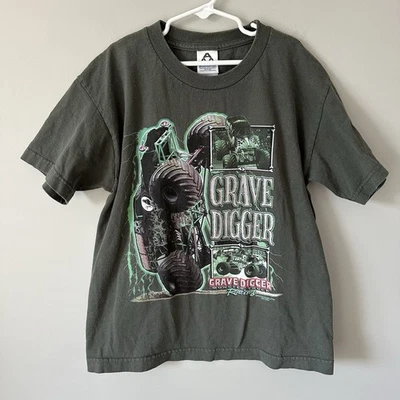 Camiseta Grave Digger Vintage 2004 Monster Jam Carbón Manga Corta Juvenil Mediana Foto 1 de 4