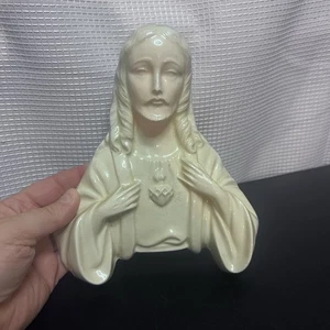 Vintage Herz Jesus Keramik Büste Figur - Bild 1 von 5