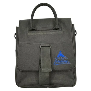Mochila convertible de viaje para computadora portátil AOL America en línea bolsa de trabajo Y2K años 2000 vintage - Imagen 1 de 7