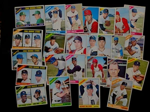 1966 Topps High #523-597 Baseball Lot 25 SP McLain Cunningham Skowron Colbert RC - Picture 1 of 16