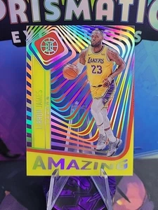 LeBron James 2020-21 Panini Illusions Amazing Asia rojo y amarillo #12 LA Lakers - Imagen 1 de 2