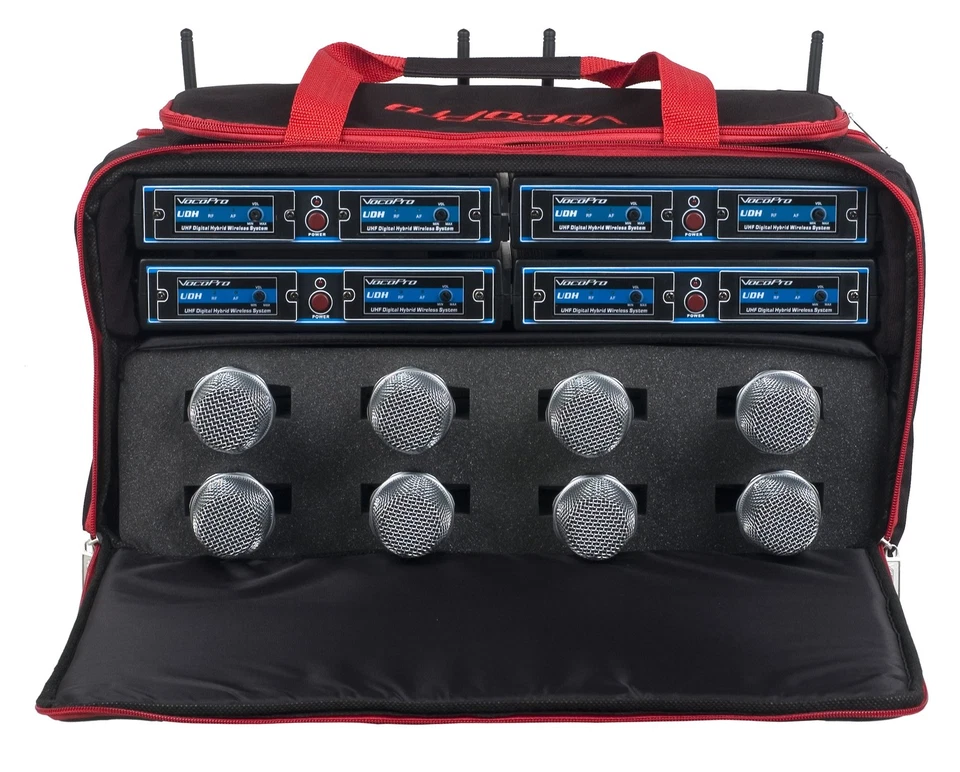 VocoPro UDH-CHOIR-8-MIB 8 Channel Wireless Handheld Microphone System with bag - Image 1 of 1