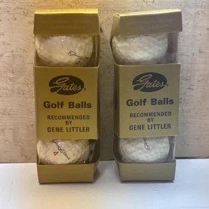 1960’s GENE LITTLER Gates Two Sleeves Of Golf Balls 6 Balls Total. - Picture 1 of 11