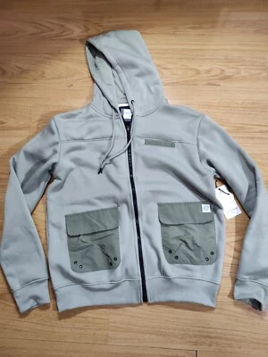 男式大码 Hudson & Barrow 拉链连帽衫淡绿色 — 第 1/4 张图片