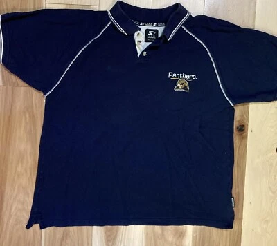 Starter University of Pittsburgh Pitt Panthers Athletics L Polo Shirt Vintage - Image 1 of 4