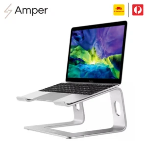 Laptop Stand Aluminium Portable Tray Holder Riser For MacBook 11”-16” work home - Picture 1 of 9